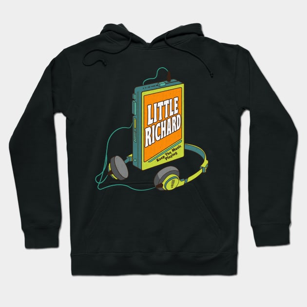 Little Richard / Retro Walkman Design / Retro Music Art Hoodie by EliseOB